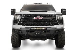 Chevrolet Silverado 2500 Front Bumper - Addictive Desert Designs - Phantom Winch - Hammer Black - 2024+